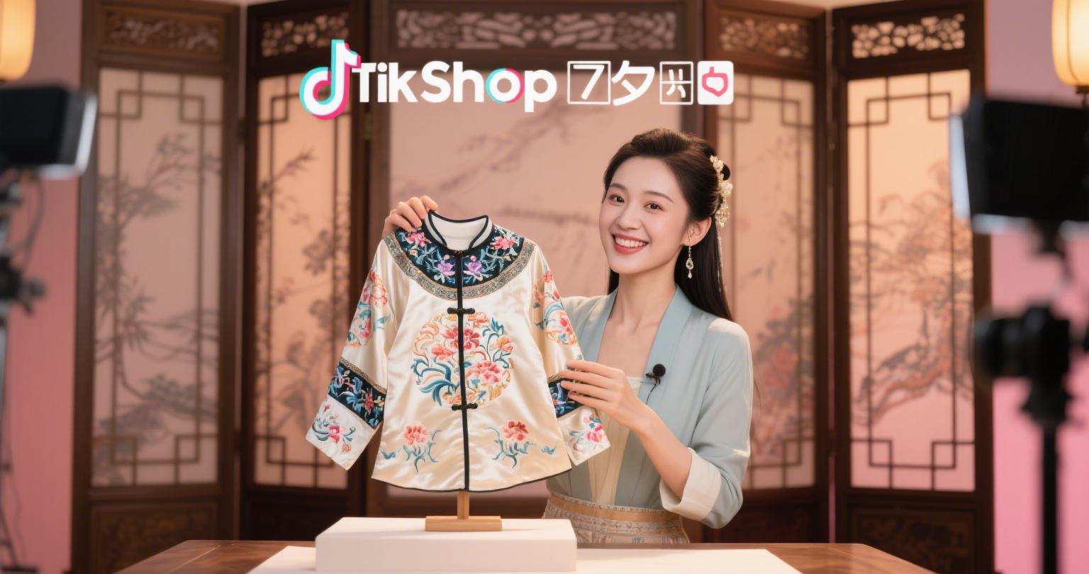 TikTok Shop 七夕直播 中国风电商 _ 情侣互动直播 甜蜜经济 _德国tiktok专线直播